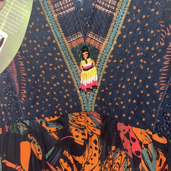 Farm Rio Mixed Patchwork Mini Dress - Picture 4 of 10